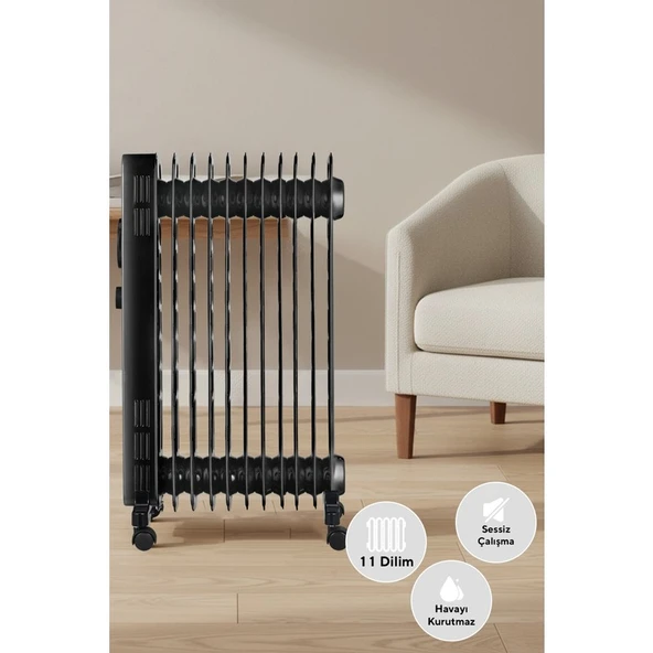 Kumtel 11 Dilim Siyah Radyatör KUM1230S - 5