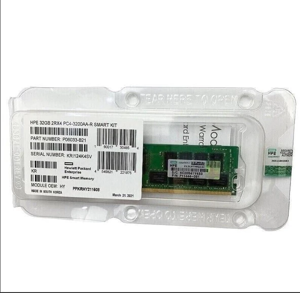 HP SK HYNİX 32GB DDR4 3200MHz PC4-3200 RDIMM Sunucu Ram
