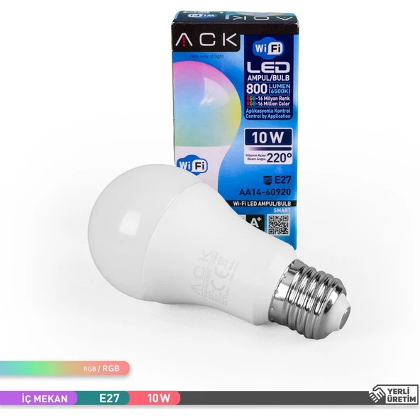 Ack Wifi LED Ampul 10W E27 - 3