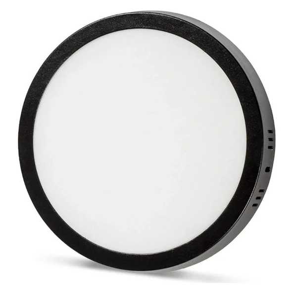 Noas 24W Sıva Üstü Yuvarlak 28.5 cm Siyah Kasa LED Panel YL14-2400-S, YL14-2401-S Beyaz