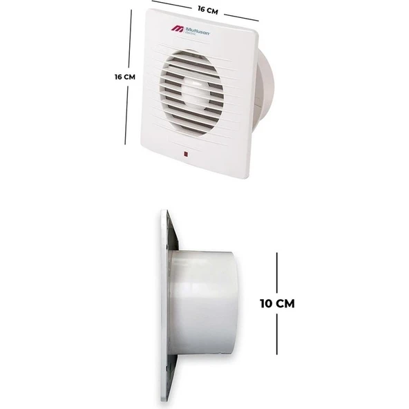 Mutlusan Aspiratör 100 mm Beyaz Renk Modern Tasarım Evinize Değer Katar - 2