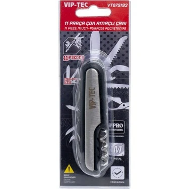 Vip-Tec Çok Amaçlı 11 Parça Fonksiyonel Çakı Vt875192 ürün görseli