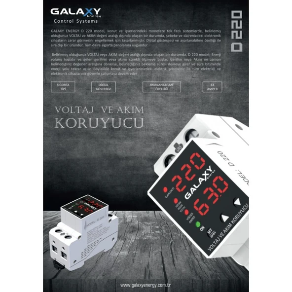 Galaxy D220 Daire Voltaj ve Akım Koruyucu - 5