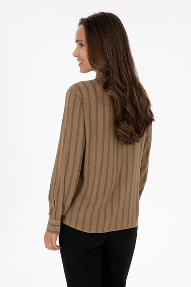 U.S. POLO ASSN. KADIN DOKUMA GOMLEK G082GL004-000-2239969 - Resim 4