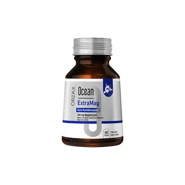 Ocean Extramag Üçlü Kombinasyon 200mg 60 Tablet Takviye Edici Gıda ürün görseli