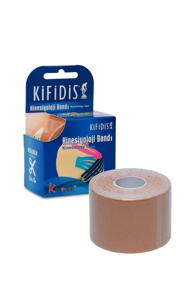Kifidis Kinesiyoloji Bandı Kesileilir 5 cm x 5 m Bej / Beige ürün görseli