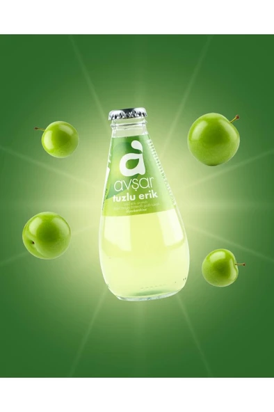 Avşar Yeşil Erik Aromalı Maden Suyu Şekersiz Tuzlu Erik 6x200 Ml ( 6 Adet ) ürün görseli 1