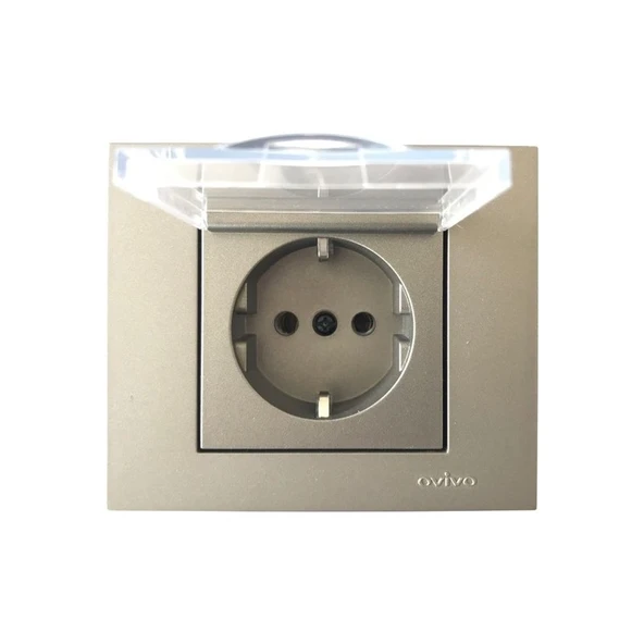 Ovivo Antrasit Kapaklı Priz