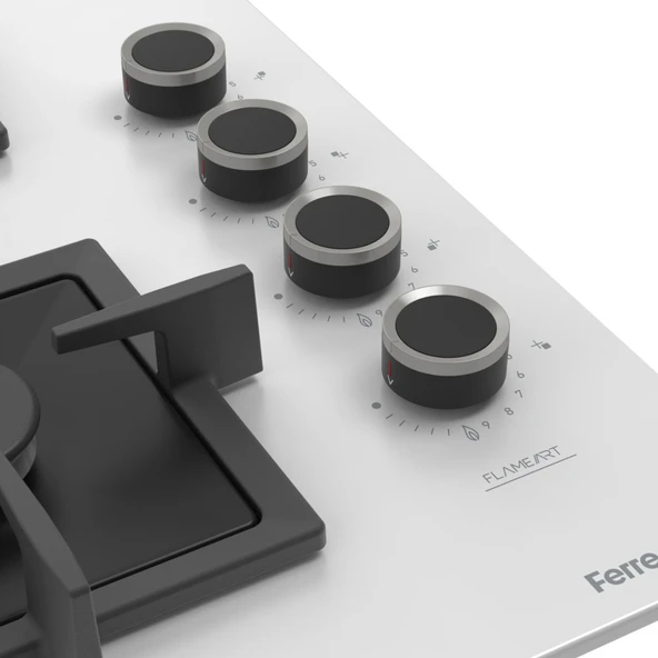 Flowart Turbolu Beyaz Cam Ankastre Set ( 65 CM Woklu OCAK ) QBL62CB - SC406 - D087 - Resim 6