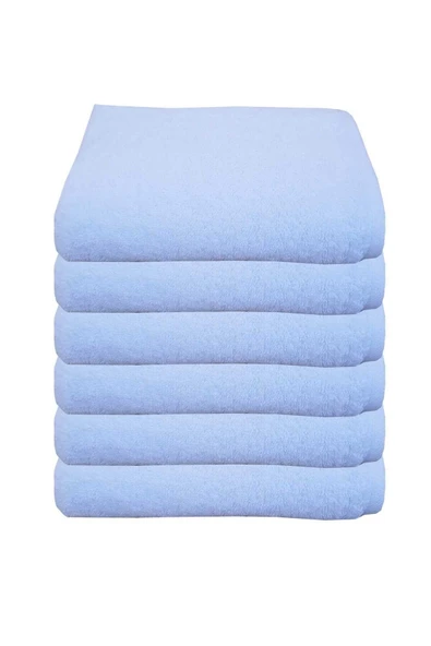 6 lı Otel Havlusu 100 Pamuklu Beyaz El Havlusu 50x90 Cm - 1