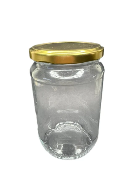 660ml şeffaf cam konserve kavanozu gold kapaklı , 30 adet, cam kavanoz, konserve kavanozu, reçel kavanozu, bal kavanozu, saklama kavanozu