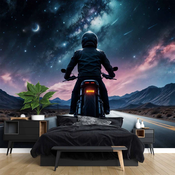 Neon Araba Temalı Duvar Kağıdı Baskı - Resim 2