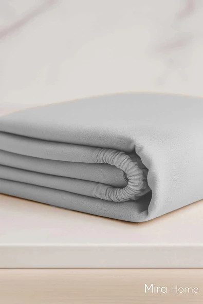 Tek Kişilik Düz Penye %100 Pamuklu Lastikli Çarşaf 100X200 Cm Newsheet Gri - 3