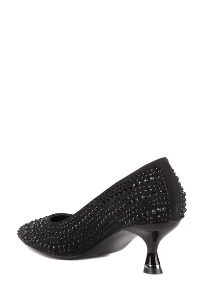 Stato - Siyah Renk Taş Detaylı Kadın Topuklu Ayakkabı - Resim 6