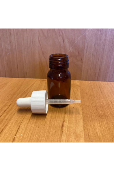 20 Ml Plastik Damlalıklı Amber Cam Şişe , 20Cc Kahverengi Cam Şişe Damlalıklı x 6 Adet