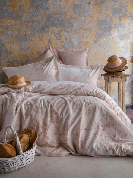 Çift Kişilik Mila Teracotta Nevresim Takımı --