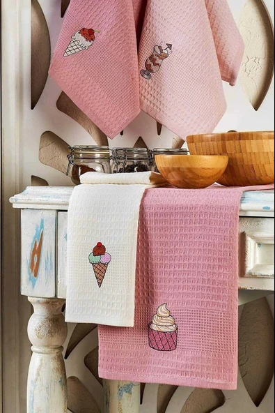 6 Parça Mutfak Kurulama Bezi 30 X 50 Cm İce Cream - 2
