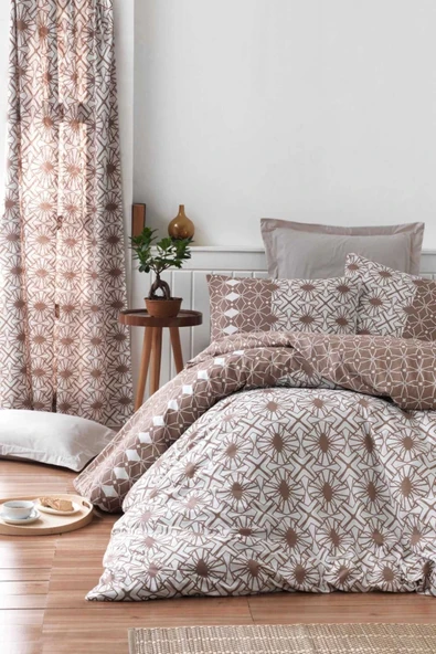 Çift Kişilik Ranforce Nevresim Takımı %100 Pamuklu Güneş - Resim 2