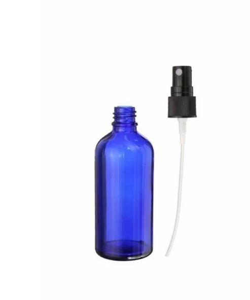 30cc Mavi Cam Şişe Sprey Başlık, Medikal Şişe, Boş Şişe, 25 Adet ürün görseli