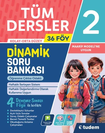 TUDEM YAYINLARI 2. Sınıf Tüm Dersler Dinamik Soru Bankası ürün görseli