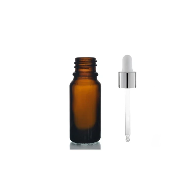 5ml kahverengi cam damlalıklı, 30 adet,Gümüş Kapak Beyaz Emzik, Ecza şişesi, Damlalıklı şişe, propolis şişesi, damlatmalı şişe, saç serum şişesi, ecza şişesi ürün görseli 1