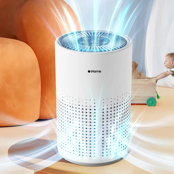 NPO iHome ARP1 Hepa-Aktif Karbon Filtreli 100m3/h Işıklı Ultra Sessiz Air Purifier Hava Temizleyici - Resim 7