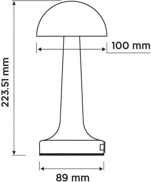 3 Kademeli, 3 Işık Modlu, Şarjlı, Dokunmatik Masa ve Gece Lambası, Cafe, Bar, Restorant Masa Lambası - Resim 3