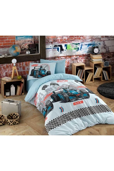 Mira Home Tek Kişilik Genç Erkek Çocuk Nevresim Takımı Race - 1