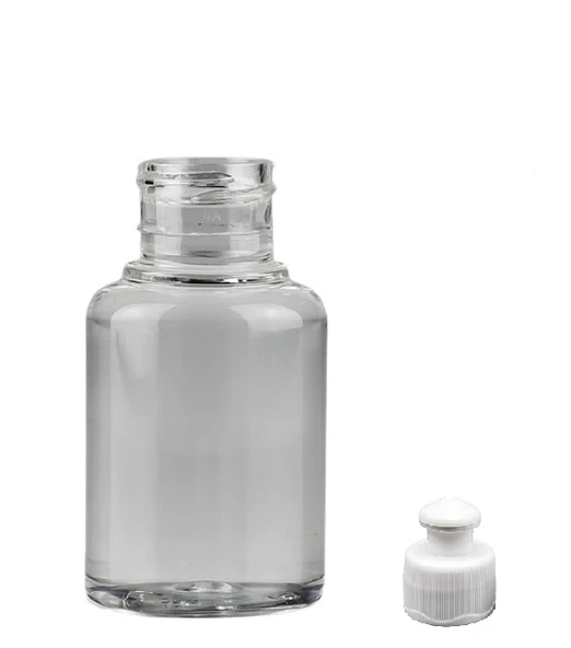 60ml şeffaf şişe puspul kapaklı, 24 adet, puspul kapaklı şişe, deterjan şişesi, plastik şişe, şeffaf şişe, sabun şişesi, duş jeli şişesi ürün görseli 1