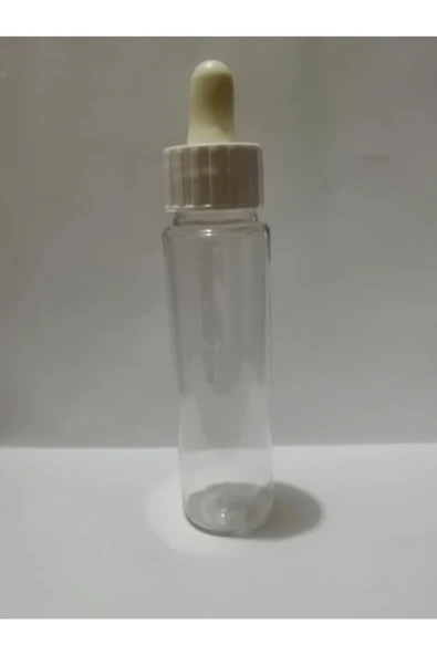 60ml Plastik Şeffaf Gorilla Şişe+oksidan Damlalıklı,medikal Şişe,boş Şişe,50 Adet