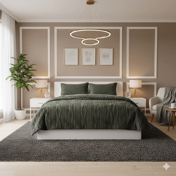 COMFORT YORGAN SETİ ÇİFT KİŞİLİK IVY HAKİ ürün görseli