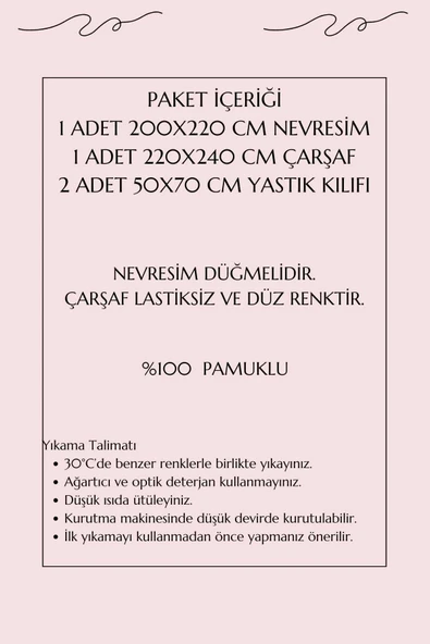 Çift Kişilik Ranforce Nevresim Takımı %100 Pamuklu Serra Gri - 2