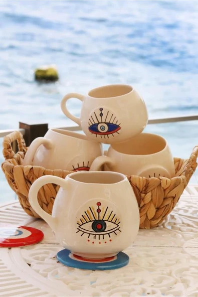 Lucia El Yapımı Seramik Kupa Fincan 500 ml