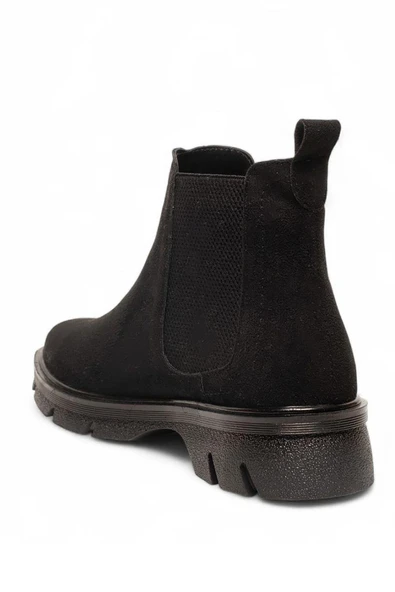 Celira Siyah Lastikli Süet Kadın Bot & Bootie NSB945 - Resim 3