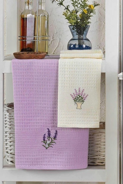 6 Parça Mutfak Kurulama Bezi 30 X 50 Cm Lavender Flower - 3