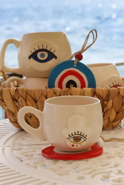 Jacinta El Yapımı Seramik Fincan Kupa - 2