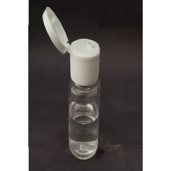 Ziylan 50ML Şeffaf Plastik Şişe+Fliptop Kapak,dezenfektan Şişesi,açmalı Kapak,boş Şişe,50 Adet