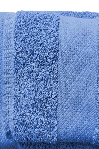 2 li Banyo Havlu Takımı %100 Pamuklu Dry Mavi - 3