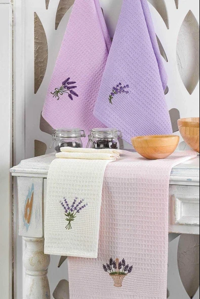 6 Parça Mutfak Kurulama Bezi 30 X 50 Cm Lavender Flower - 2