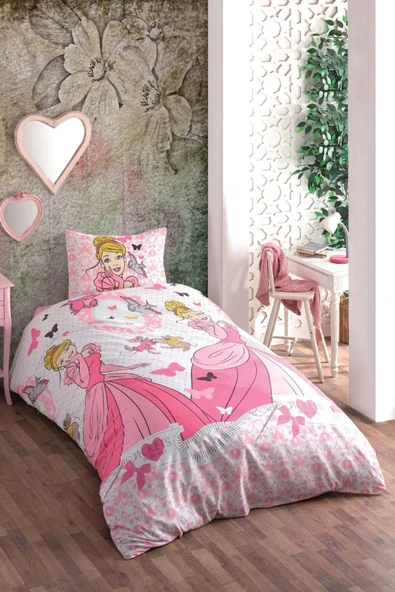 Mira Home Tek Kişilik Genç Kız Çocuk Nevresim Takımı Prenses - 1