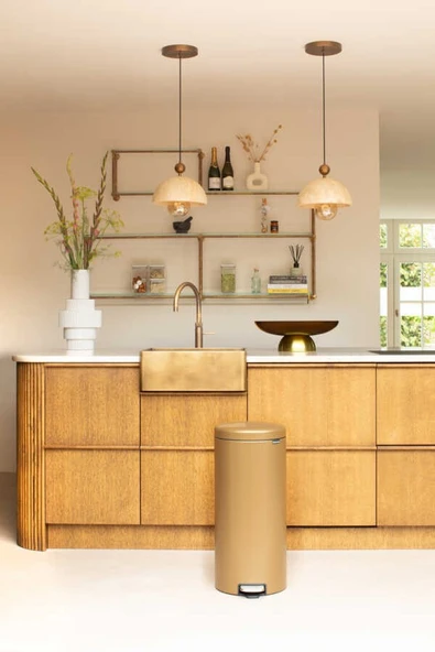 Brabantia Newıcon Warm Brass Pedallı Çöp Kutusu 30lt - Resim 2