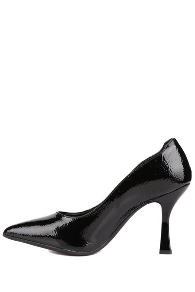 Stato - Siyah Rugan Kadın Topuklu Ayakkabı 25Y-1006 - Resim 4