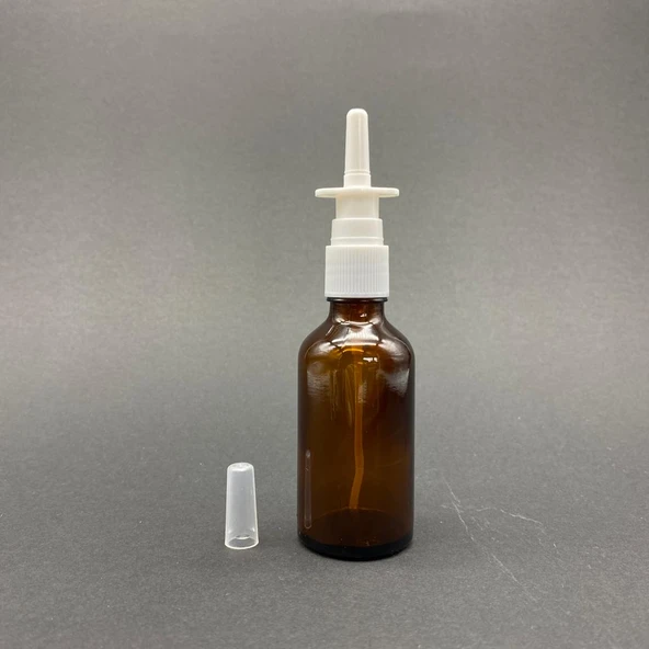 100ml kahverengi şişe, Burun spreyi, 24 adet Nazal Spreyli, Ecza şişesi, İlaç Şişesi
