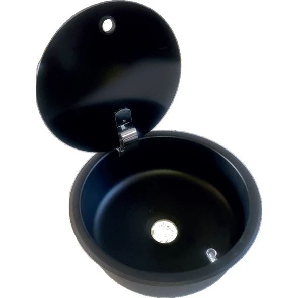 KARAVAN&TEKNE SİYAH CAM KAPAKLI EVYE ürün görseli