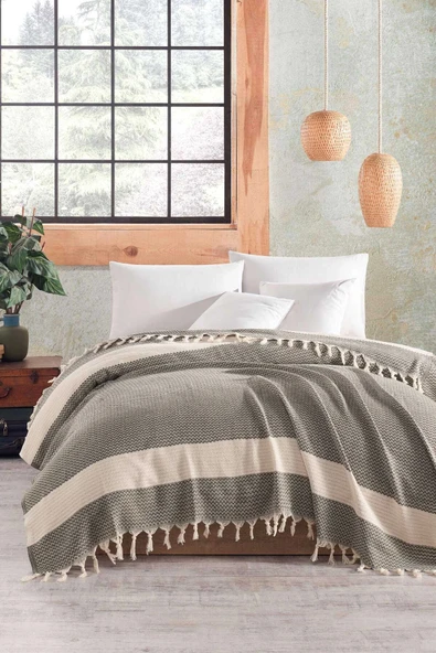 Çift Kişilik Yatak Pikesi Luna Yeşil 200 x 230 Cm ürün görseli 1