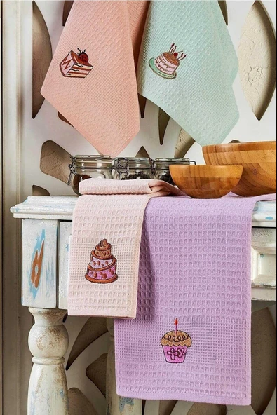 6 Parça Mutfak Kurulama Bezi 30 X 50 Cm Cake - 3