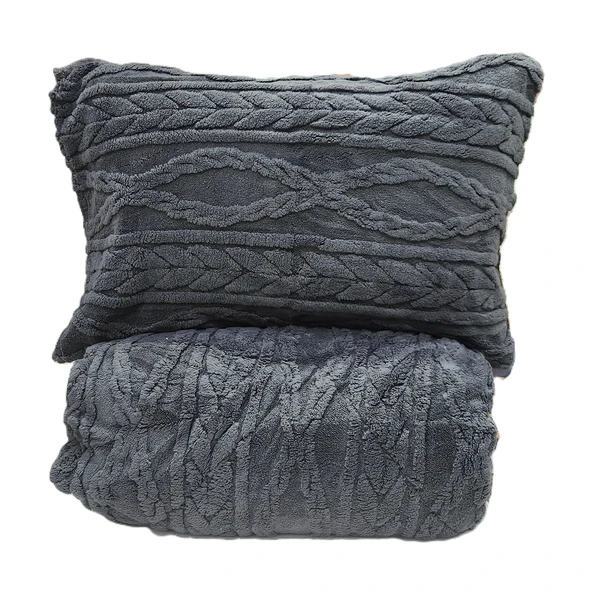 COMFORT YORGAN SETİ ÇİFT KİŞİLİK IVY ANTRASİT - Resim 2