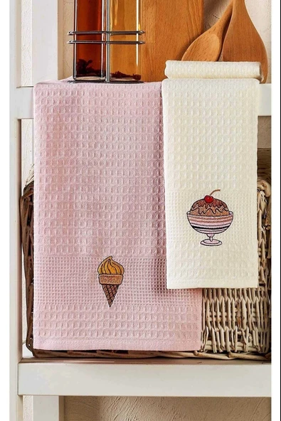 6 Parça Mutfak Kurulama Bezi 30 X 50 Cm İce Cream - 3