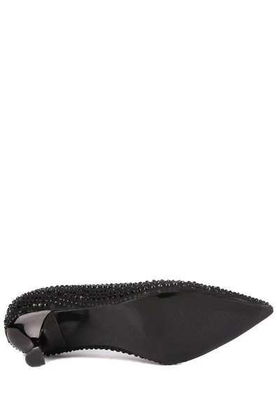 Stato - Siyah Renk Taş Detaylı Kadın Topuklu Ayakkabı - Resim 7