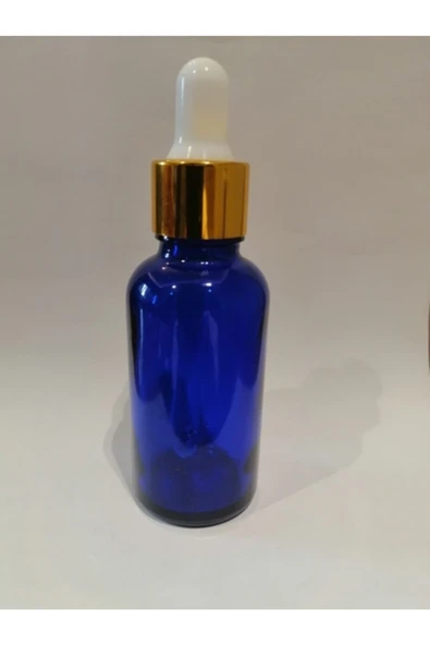 20cc Mavi Cam Damlalıklı Şişe,cam Şişe,sarı Kapak,50 Adet